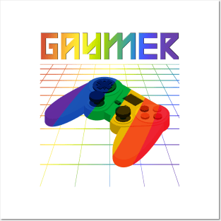 Gamer LGBT Pride Rainbow Gay Lesbian Funny Game Lover Squad Posters and Art